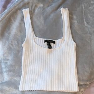 Forever 21 White Crop Top